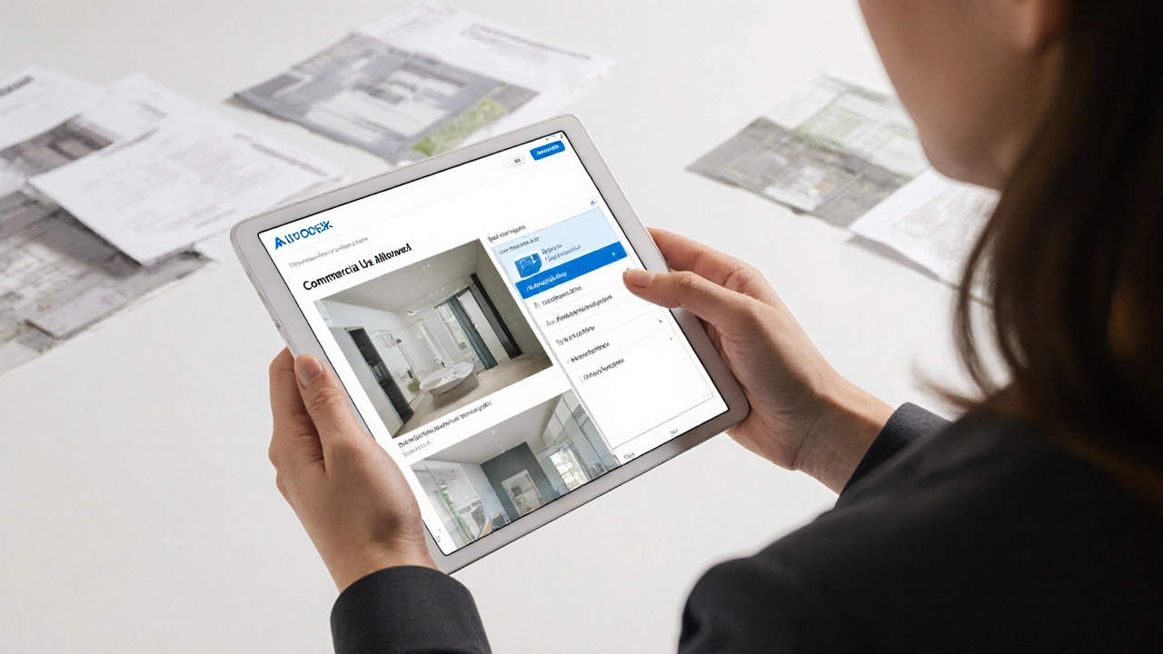 Designer selecting a commercial-licensed bathroom model from a trusted online library.